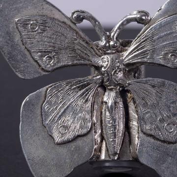 Salière Papillon en métal argenté ou doré, argent [2]
