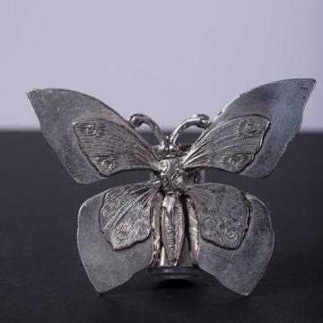Butterfly salt shaker in silver or gold plated