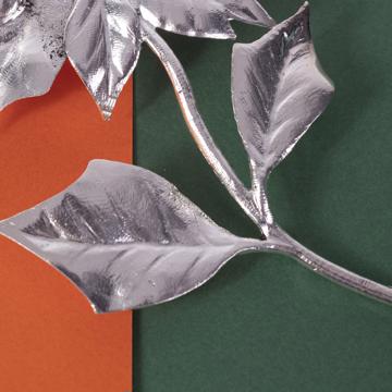 Salière Poinsettia en métal argenté ou doré, argent [3]