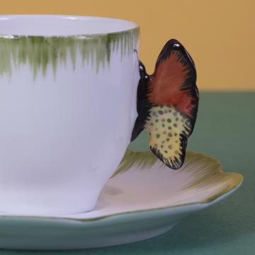 Tea or coffee cup form the Butterfly set, yellow orange, coffee cup [2]