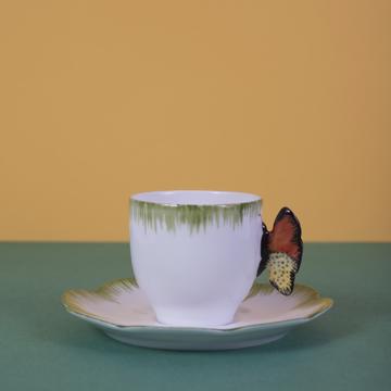 Tea or coffee cup form the Butterfly set, yellow orange, coffee cup [1]