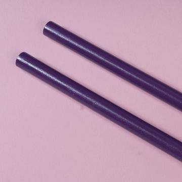 Service à Salade motif Perle en bois et corne, violet, virole arg [3]