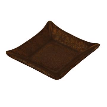 Black Gold tableware in stamped sandstone, bronze, 8 x 8 cm [2]