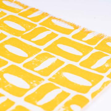 Eye napkin in linen, yellow [2]