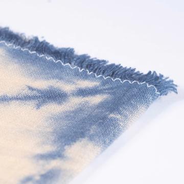 Serviette de table Shibori en Lin, bleu foncé [4]