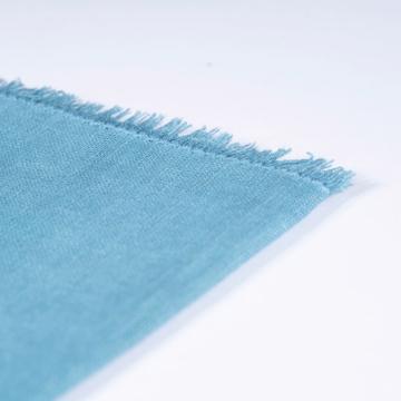 Serviette de table en lin teinté, bleu canard [2]