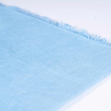 Serviette de table en lin teinté, bleu ciel [3]