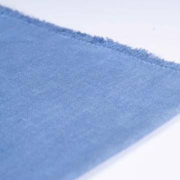 Serviette de table en lin teinté, bleu foncé [3]