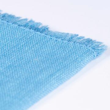 Serviette de table en lin teinté, bleu france [3]