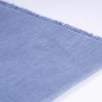 Serviette de table en lin teinté, bleu gris [3]