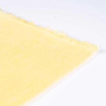 Serviette de table en lin teinté, jaune paille [2]