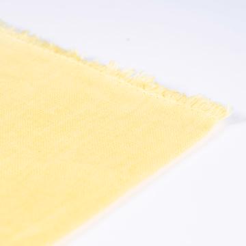 Serviette de table en lin teinté, jaune paille [2]