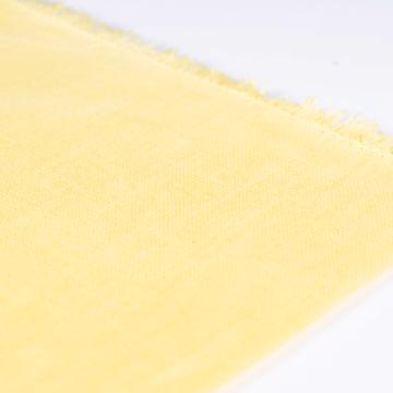 Serviette de table en lin teinté, jaune paille [3]