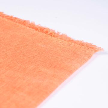 Serviette de table en lin teinté, rouge orange [2]