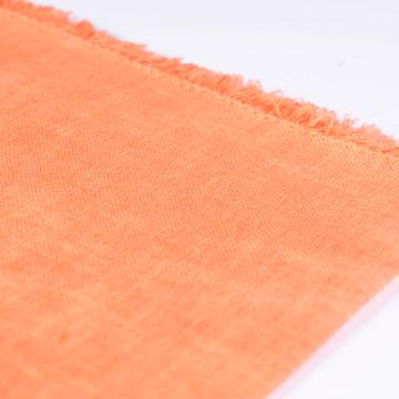 Serviette de table en lin teinté, rouge orange [3]