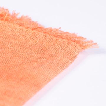 Serviette de table en lin teinté, rouge orange [4]