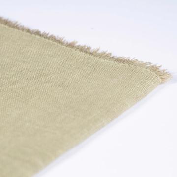 Serviette de table en lin teinté, vert mousse [2]