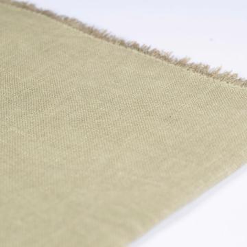 Serviette de table en lin teinté, vert mousse [3]