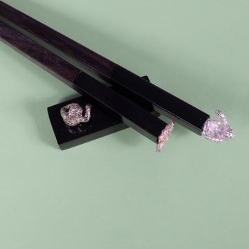 Baguettes Singe en bois de rose, argent [2]