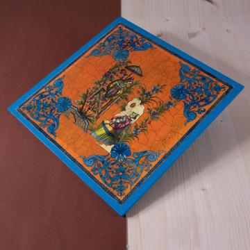 Chinoiseries, sets de table en chromo sur bois