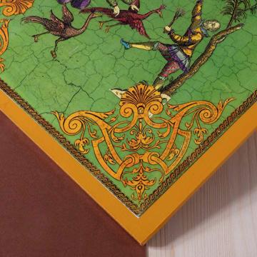 Chinoiseries, chromo on wood placemats, grass green [2]
