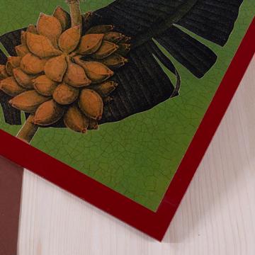 Set de table Bananier en Chomo sur bois, vert prairie [3]