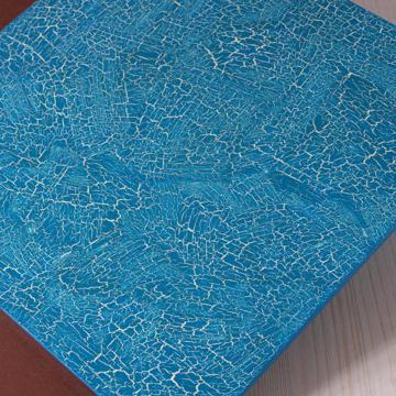 Painted wood placemats, french blue, square [4]