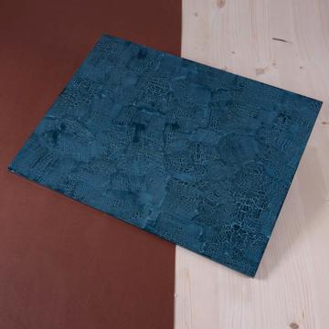 Painted wood placemats, duck blue, rectangle [1]