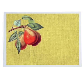 Fruits, Sets de Table Chromo Plastifié, jaune paille, fruit 2 [1]