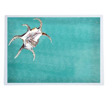 Poissons et Coquillages, Sets de Table Chromo Plastifié, aqua, coquillage 4 [1]