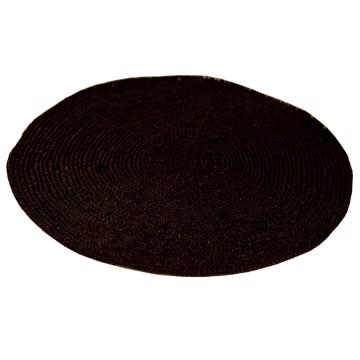 Round placemat in raphia, black [4]