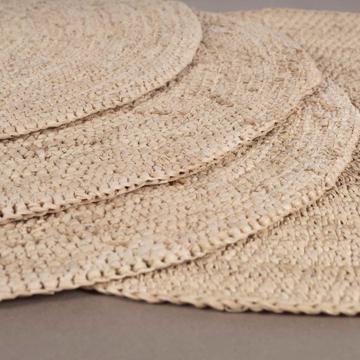 Round placemat in raphia, nature [2]