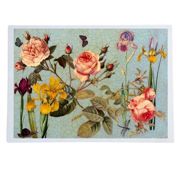 Malmaison, Chromo placemat in laminated paper, light blue, rectangle [1]