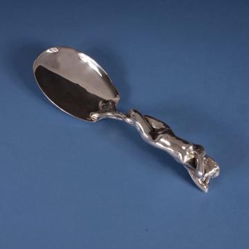 Mermaid rice spoon in silver plated