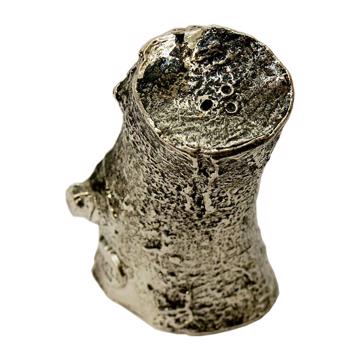 Salière et poivrière Branche en métal patiné, argent