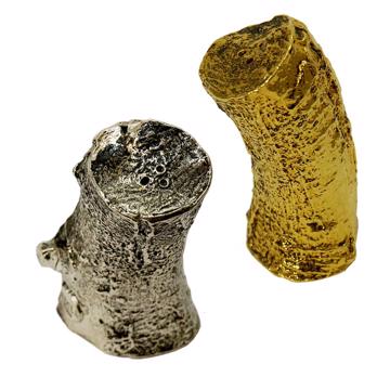 Salière et poivrière Branche en métal patiné, multicolore, set de 2 [3]