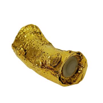 Branch salt and pepper shaker in casted metal, gold [5]