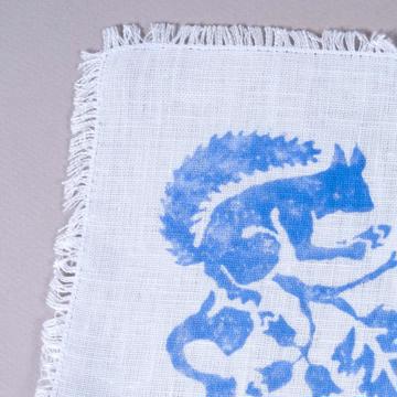 4 Squirrel Cocktail Napking in linen, multicolor [4]