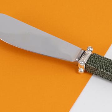 Tartineur Galuchat en cuir véritable, vert foncé [2]