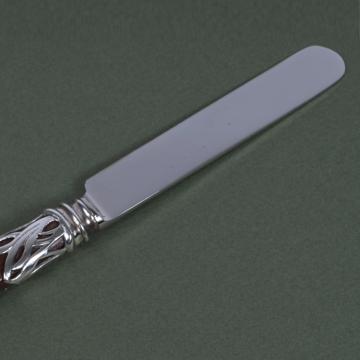 Saba butter knife in wood and silver, brown [4]