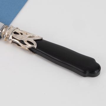 Tartineur Saba en argent et résine, noir mat [4]