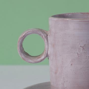 Tasse moka Chà en faïence tournée, blanc snow, la tasse [2]