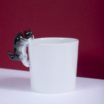 Tasse Chat en porcelaine de Limoges