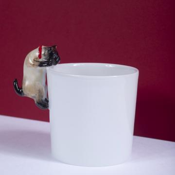 Tasse Chat en porcelaine de Limoges