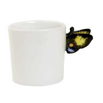 Butterfly Cups in Porcelain, black, moka
