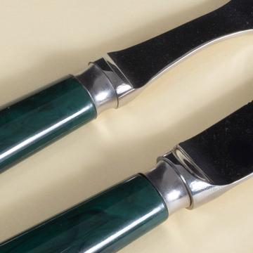 Couvert Tipo en résine et inox, vert foncé, set de 2 [2]