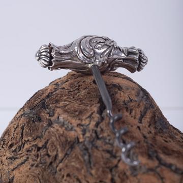 Louis XV cork-screw in sliver plated