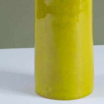 Vase étroit en faïence, vert pomme [2]