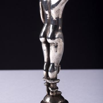 Adam and Eve glasses in crystal and silver plated, silver, adam [7]
