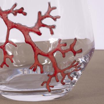 Verre Corail en Email sur Cristallin, rouge [4]